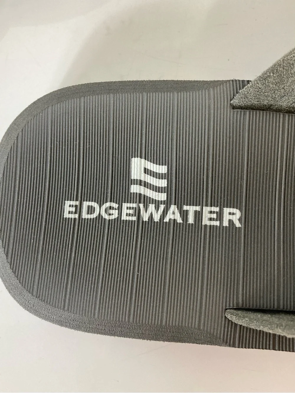 Nwot EDGEWATER Sandals Men US ~11 Grey Thong Rubber